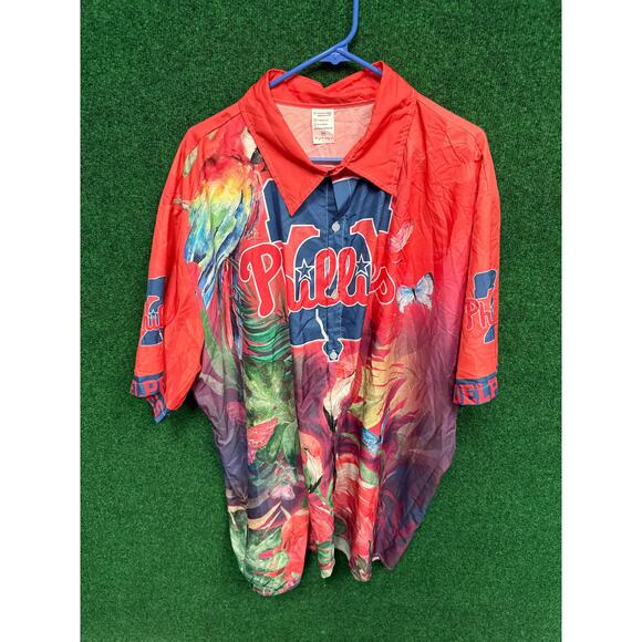 Philadelphia Phillies Hawaiian Themed button up casual shirt sz 3XL - Picture 1 of 4